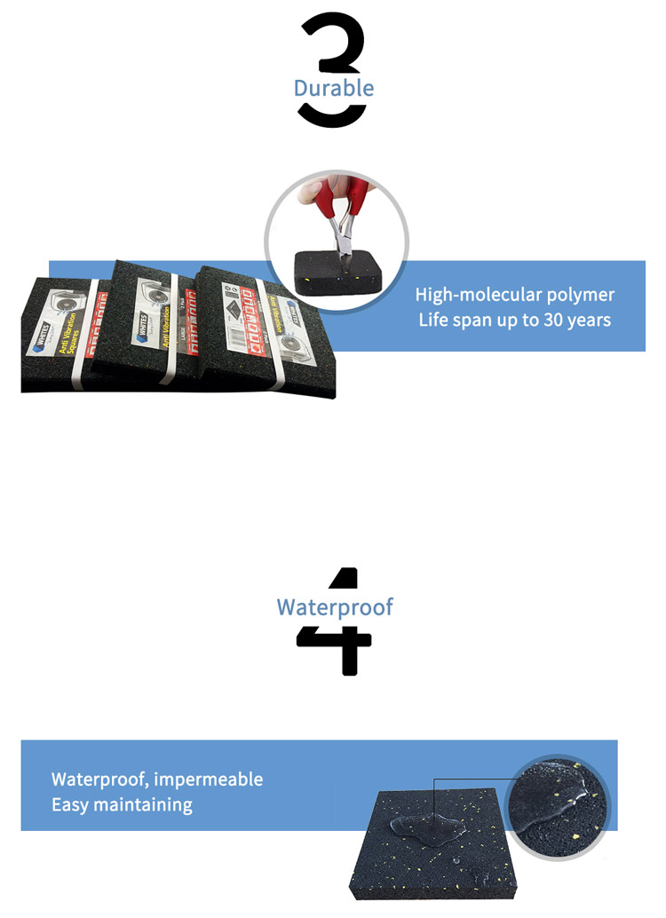 300x350x45mm Shockproof Rubber Pad detailed technical sheet 4