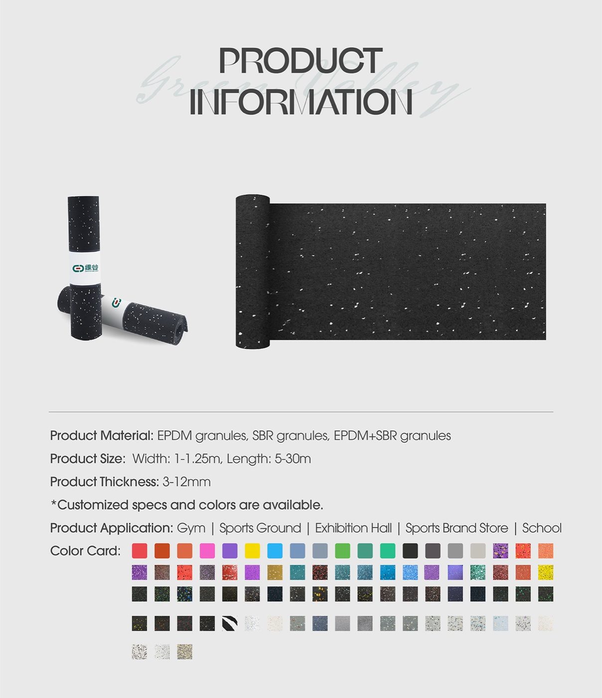 Color dots rubber roll (B-08) detailed technical sheet 3