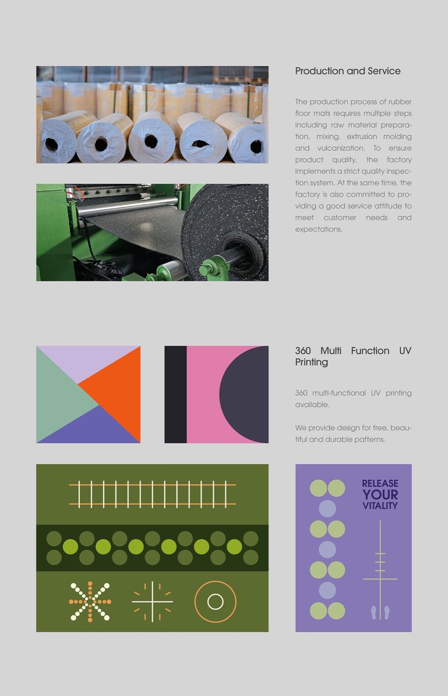 Color dots rubber roll (B-08) detailed technical sheet 5