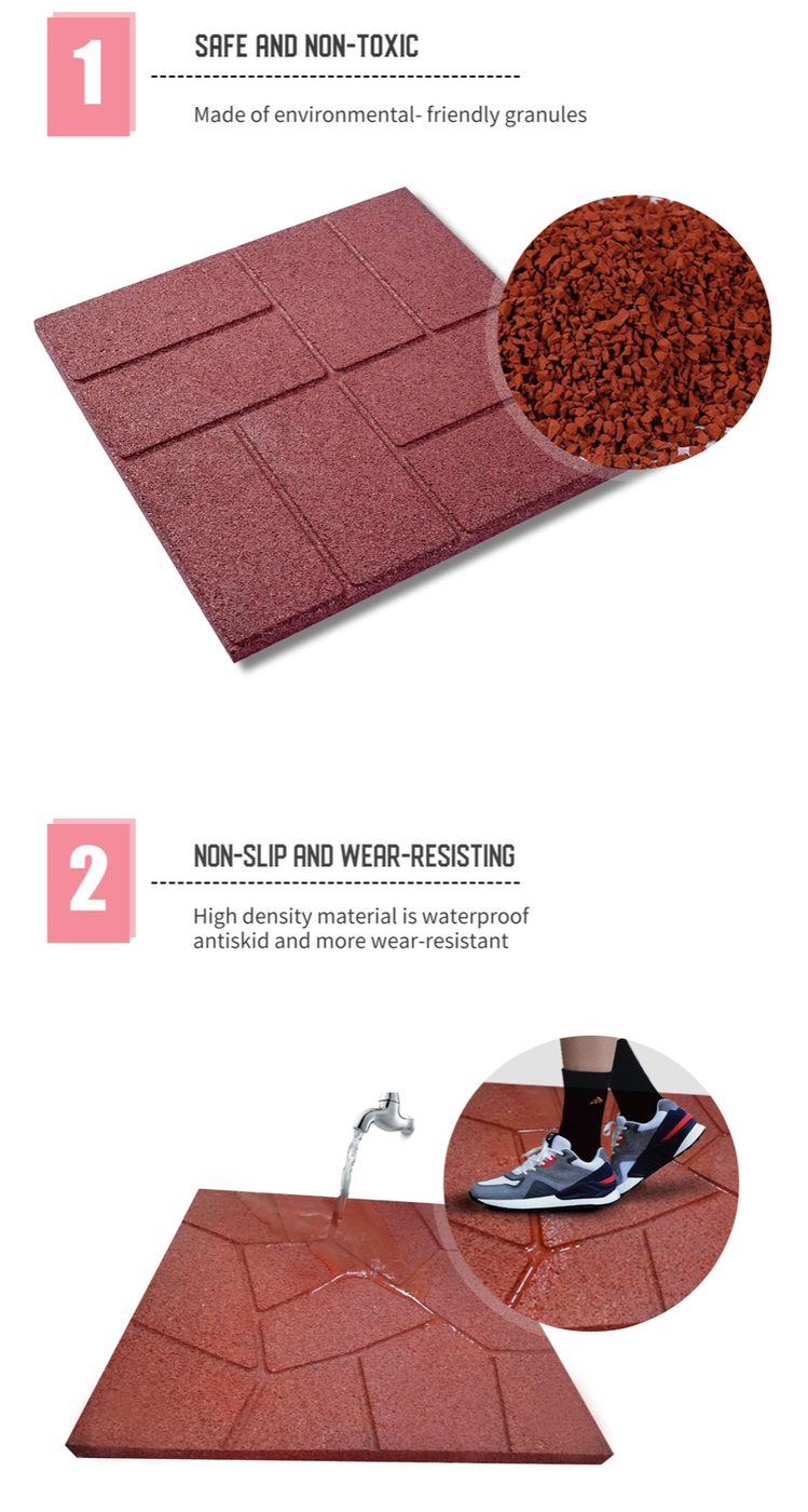 Double-sided Rubber Brick detailed technical sheet 1