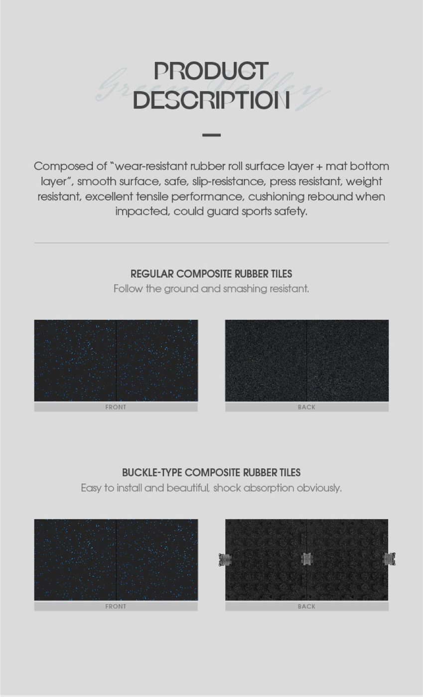 Cork rubber tiles detailed technical sheet 1