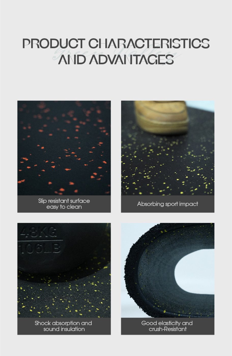 Cork rubber tiles detailed technical sheet 2