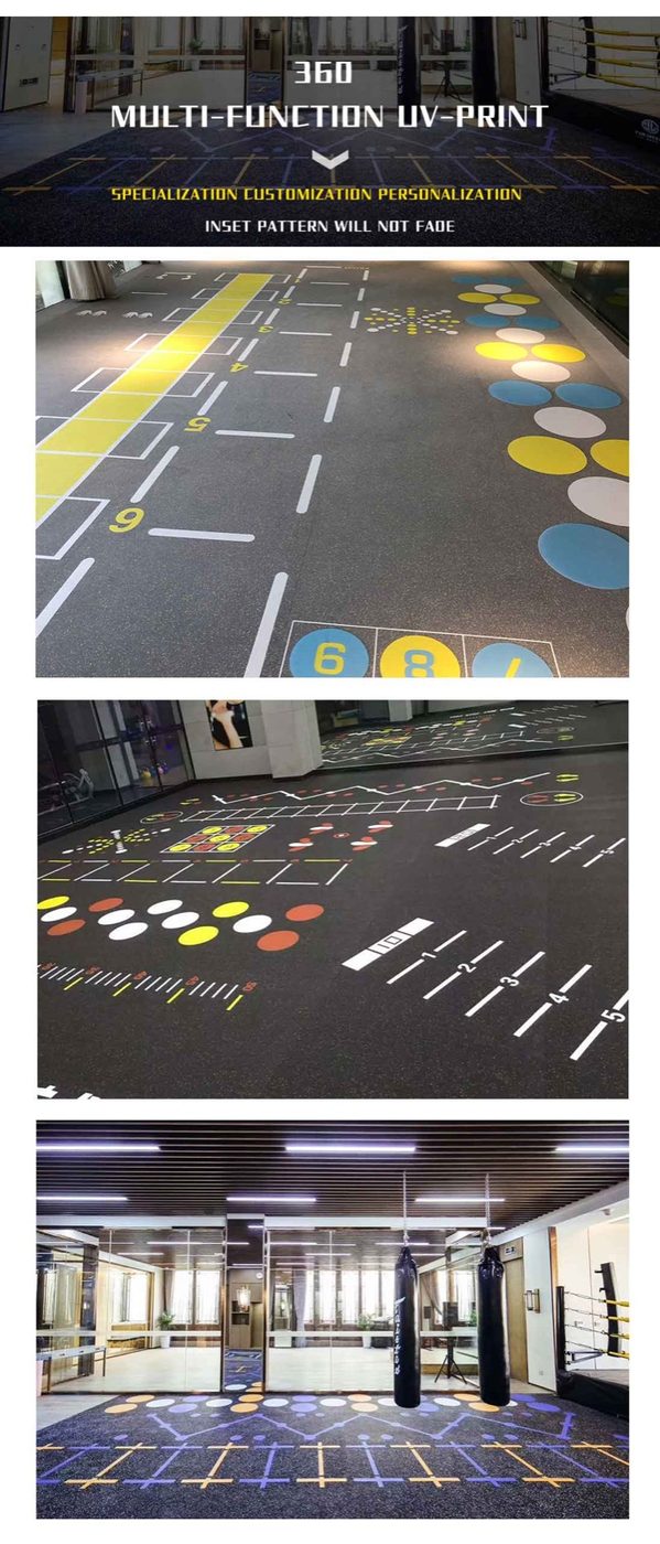 EPDM fitness with mixed color rubber roll flooring detailed technical sheet 3