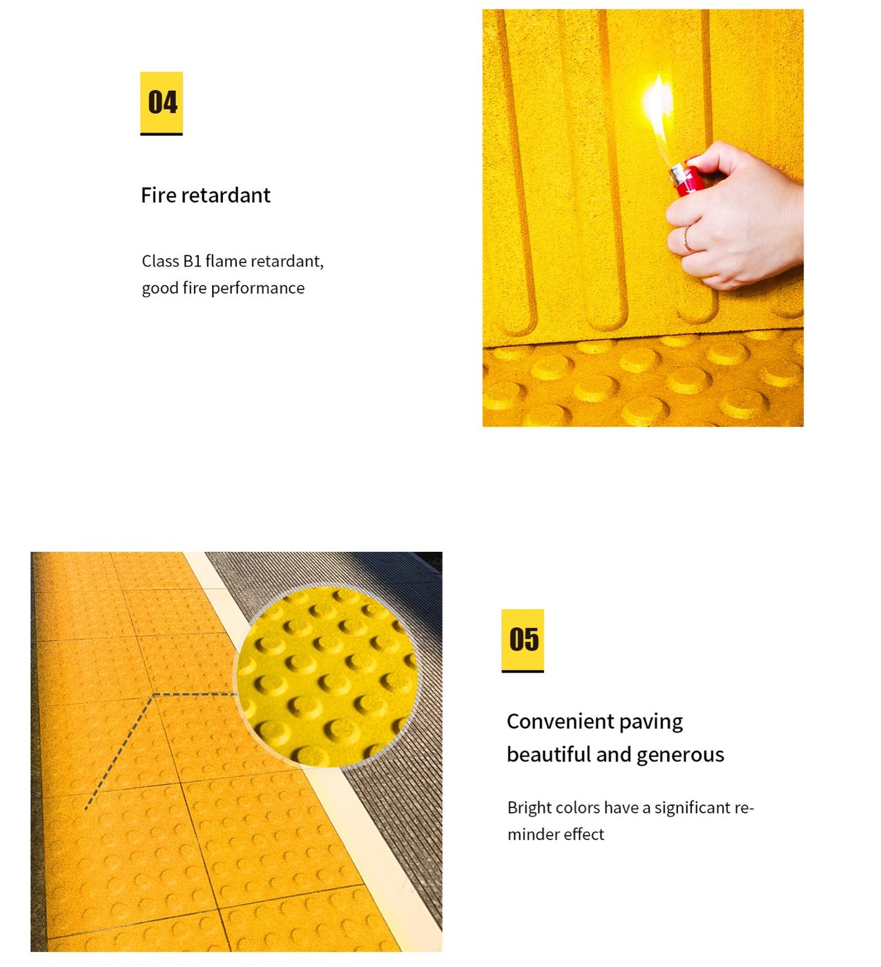 Tactile Rubber Tile detailed technical sheet 3