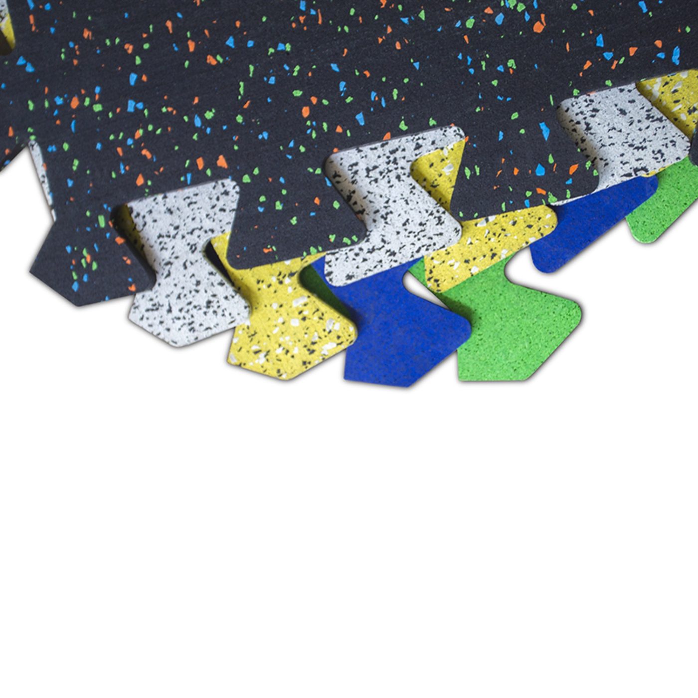 Mixed color EPDM interlocking rubber flooring tiles thumb 2