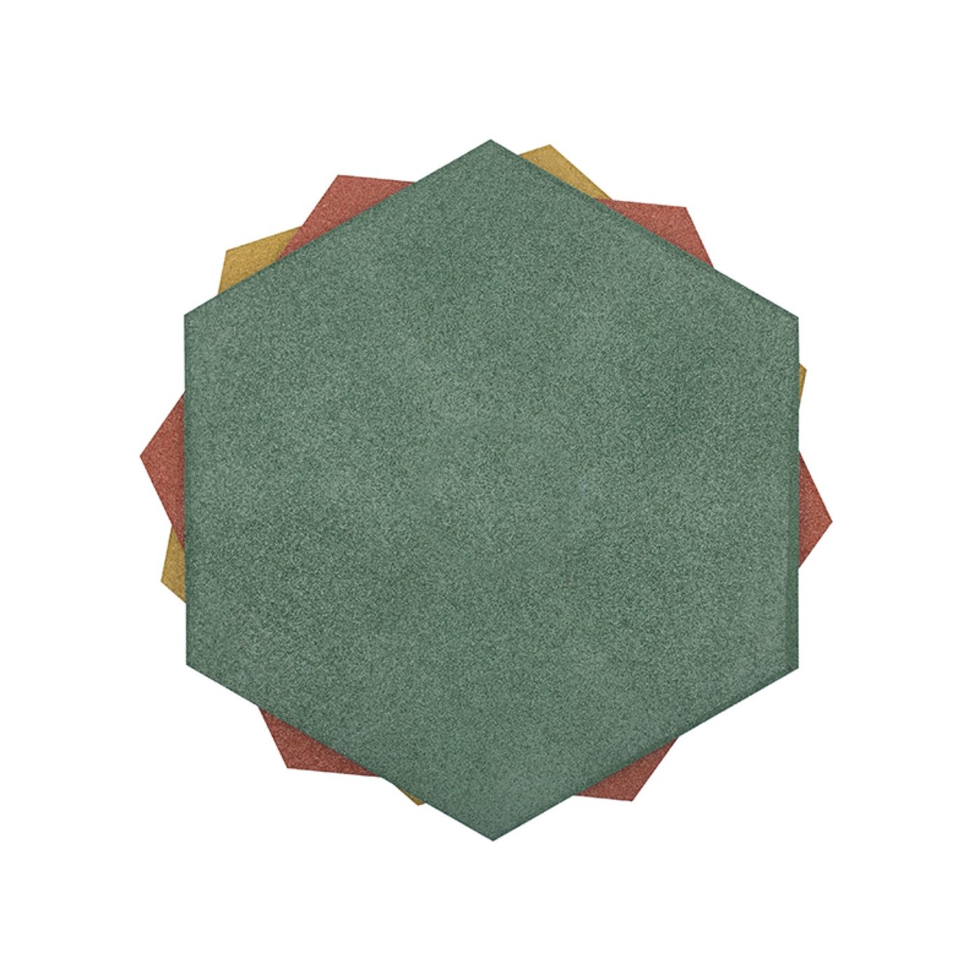 Rubber hexagon tiles